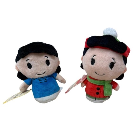 Hallmark Itty Bittys Retired Peanuts Character Lucy & Holiday Lucy Plush Toy - Picture 1 of 8